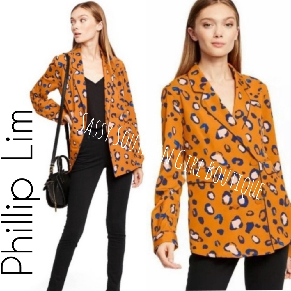 🆕⭐Phillip Lim mustard yellow animal print blazer